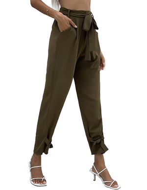 Casual Pencil Pants With Lace