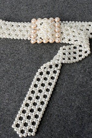 Pearl Belt with Alloy Buckle