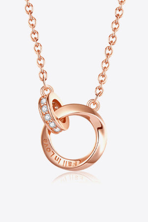 Zircon Decor 999 Sterling Silver and 18K Gold-Plated Necklace