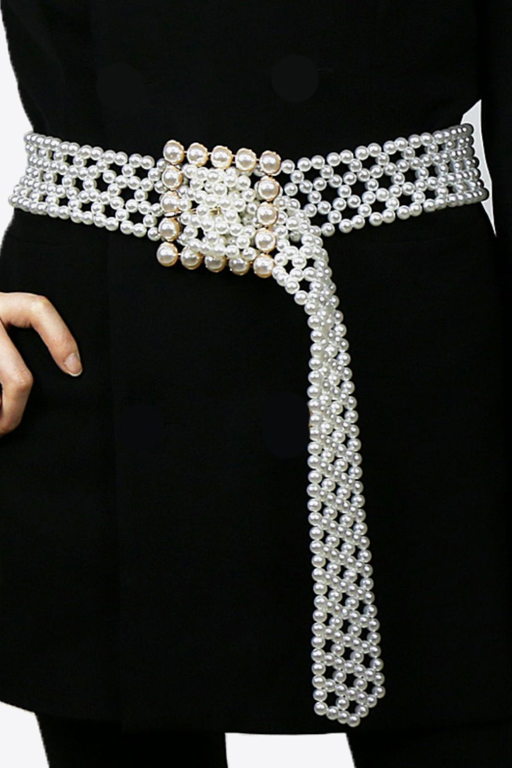 Pearl Belt with Alloy Buckle