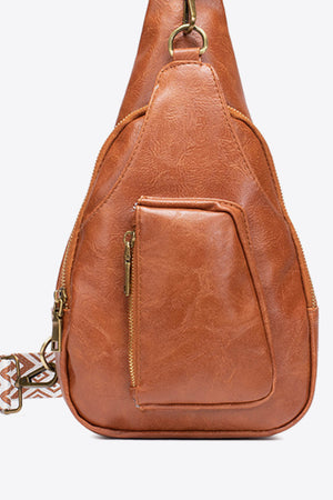 Street Smart Faux Leather Sling Bag