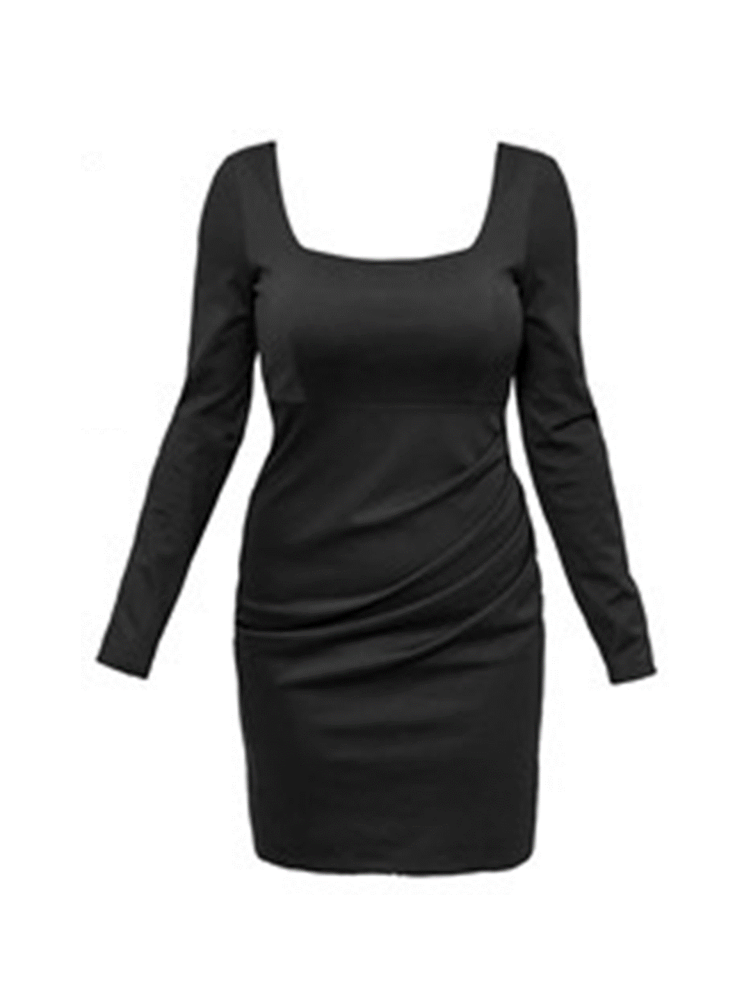 2009 Curved Craze Shapewear Dress Black - HauteFlair