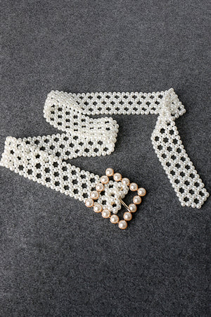 Pearl Belt with Alloy Buckle