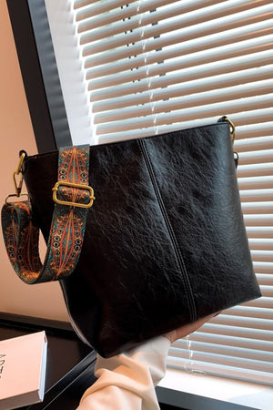 Faux Leather Shoulder Bag