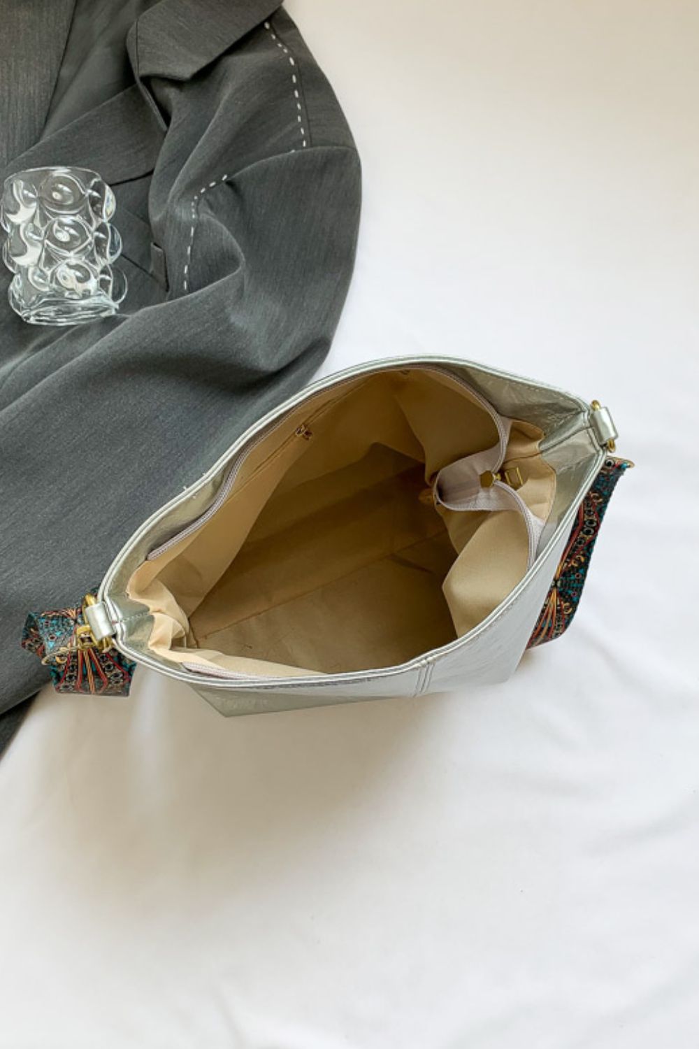 Faux Leather Shoulder Bag