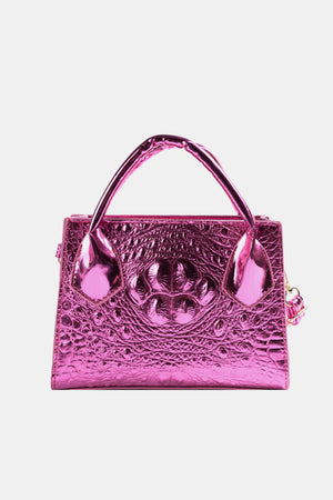 Textured Faux Leather Crossbody Bag
