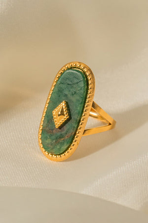 Natural Stone Copper Ring