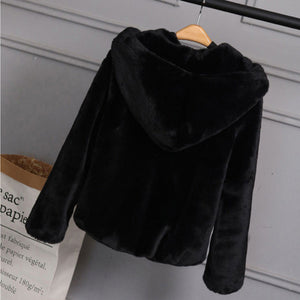 Zipper Fleece Lined Long Sleeve Hooded Jacket